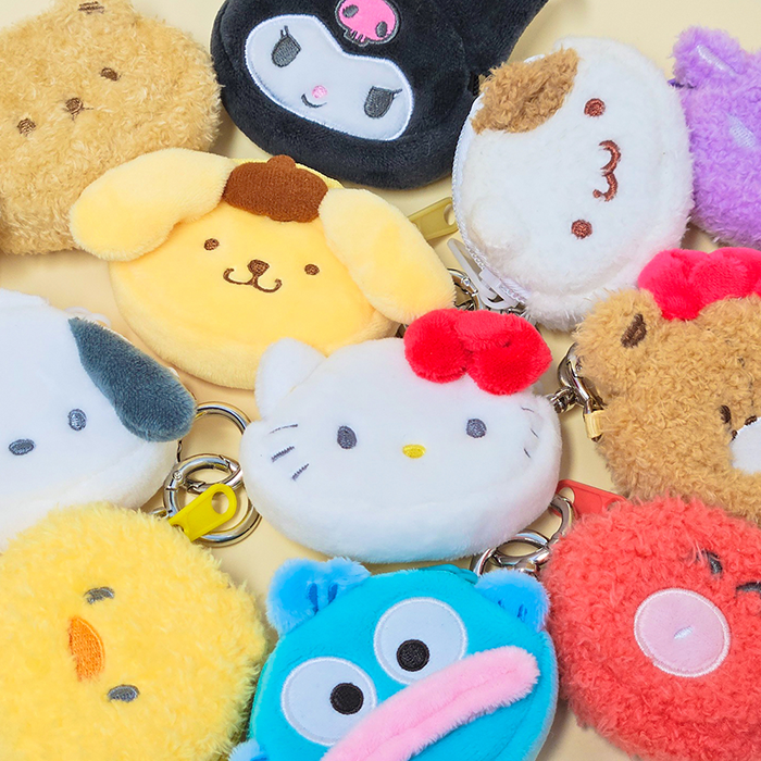 サンリオフレンズミニポーチセット7種（マイメロディ、シナモロール、クロミ、キティ、ポンポンプリン、ハンギョドン、ポチャコ）